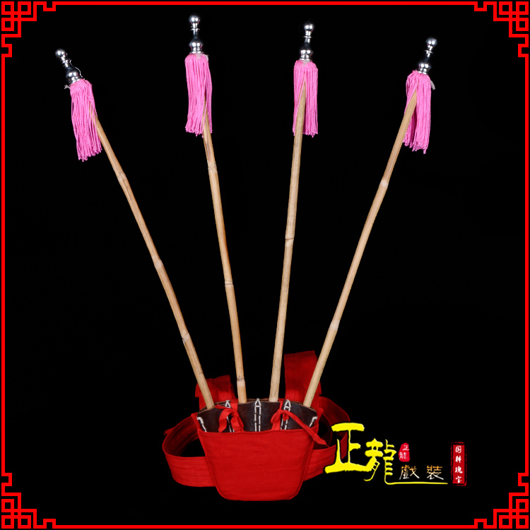 南沙群岛戏装戏曲用品靠旗男女大靠 靠板 正宗牛皮旗杆旗架