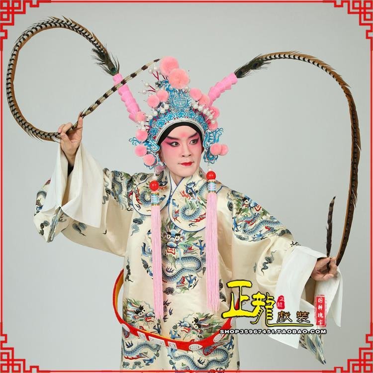 南沙群岛京剧戏曲道具用品舞台演出精品羽毛雉鸡毛 翎子