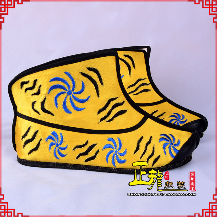 南沙群岛.美猴王靴子虎纹靴金黄快靴 猴鞋