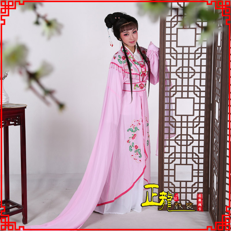 南沙群岛花旦黄梅戏服古装戏服水袖戏剧假云肩长披