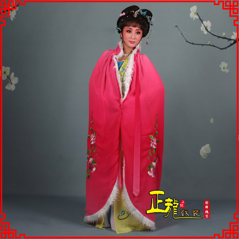 南沙群岛小花旦绣花斗篷 花旦披风